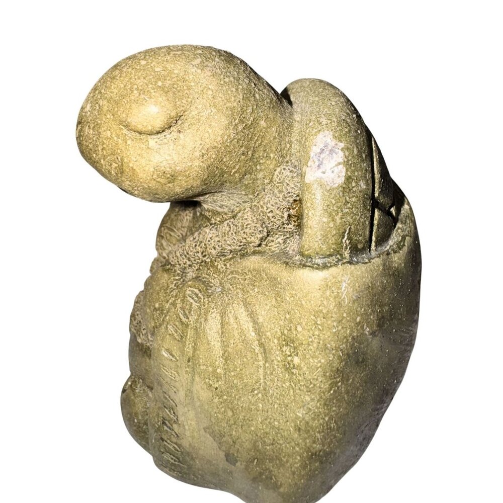 Designer stone Inc Turtle Figurine Stone Statue Home Decor 4" Rustic Finish - Picture 3 of 9